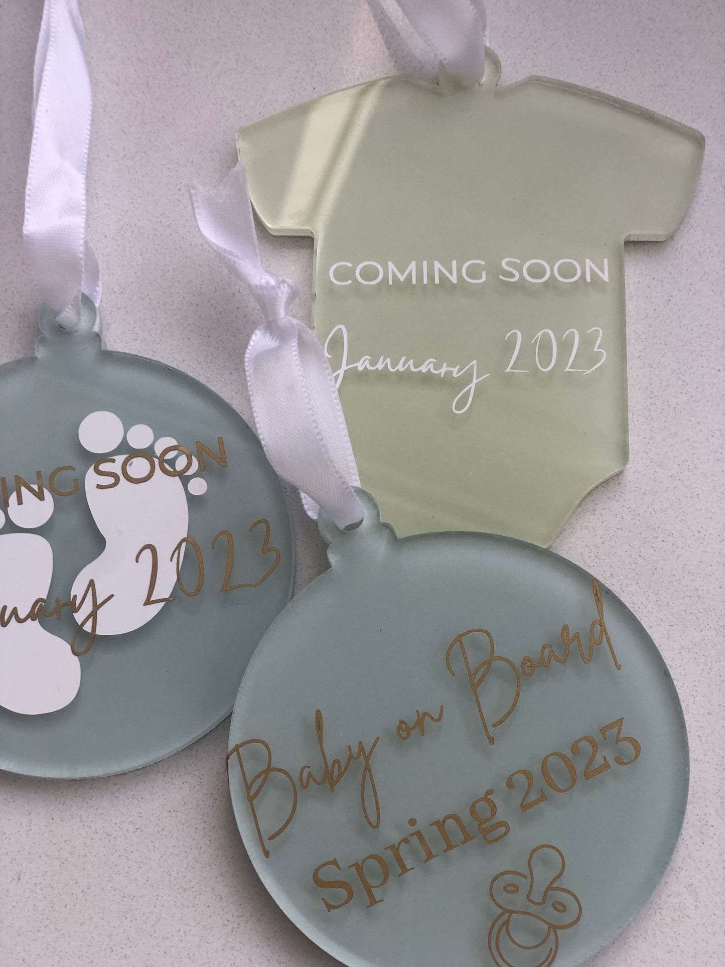 Baby Announcement Custom Ornament