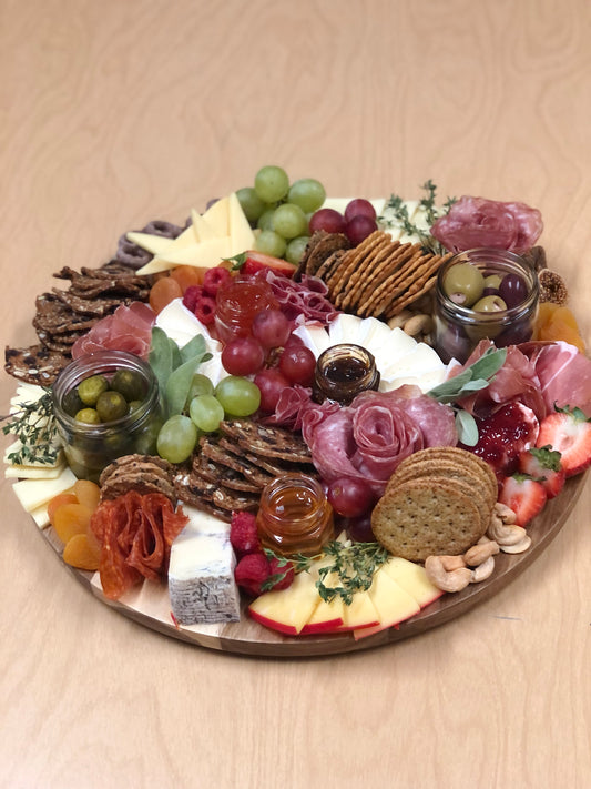 Seasonal Nibbles Charcuterie Board - Round Bee Board (15.5 inches)