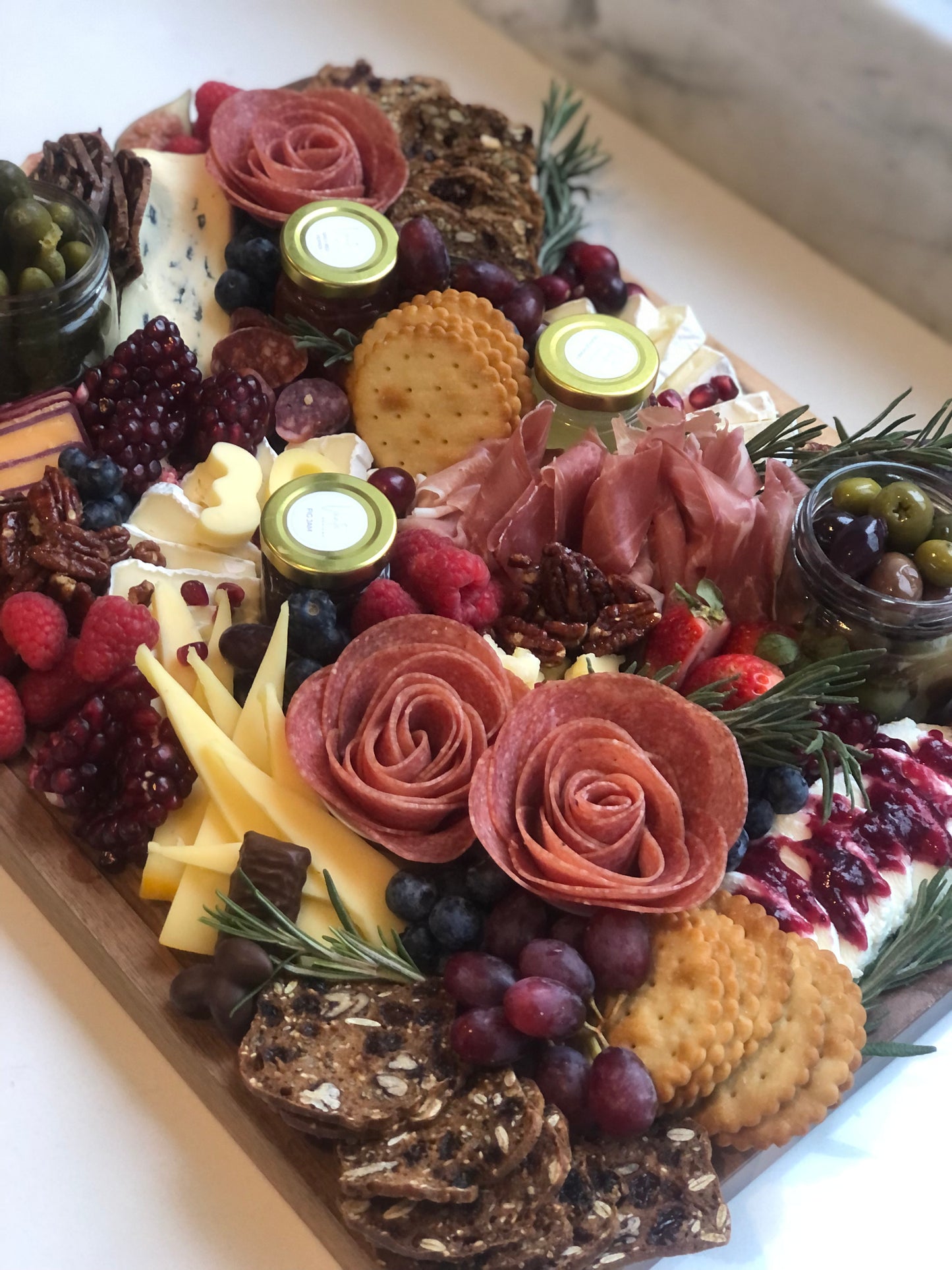 Seasonal Nibbles Charcuterie Board - Large Rectangle (19 inches x 17 inches)
