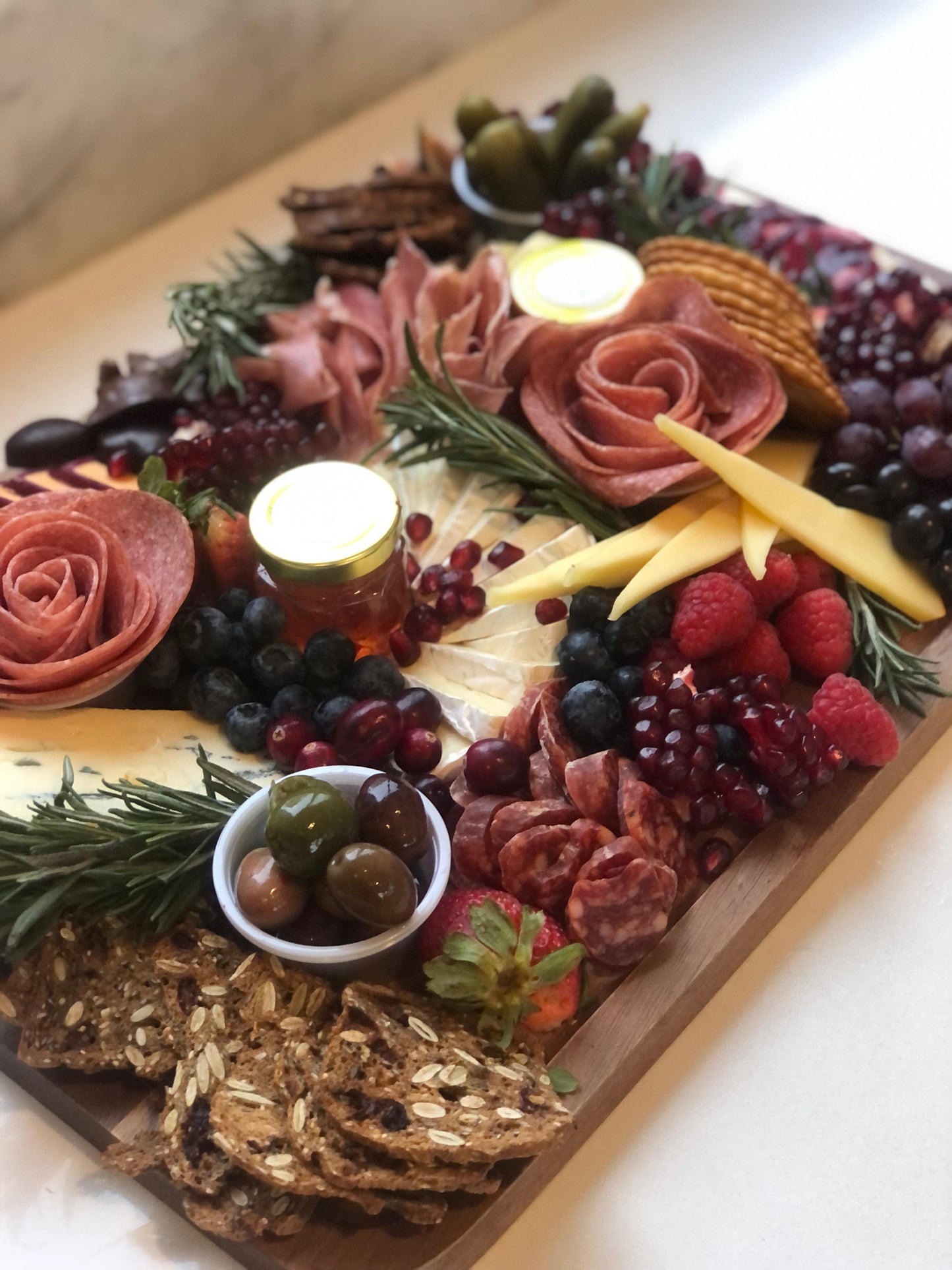 Seasonal Nibbles Charcuterie Board - Small Rectangle (17 x 12 inches)